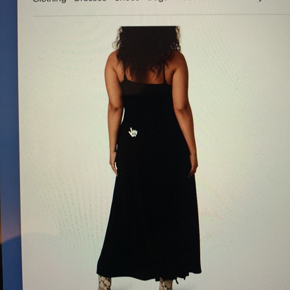 11 Honore Collection NWT size 1X Black Stretchy Knit Halter Maxi Dress - Picture 10 of 15